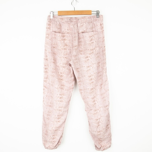Anthropologie Pink Orana Snake Print Pull On Jogger Pants - Picture 5 of 9